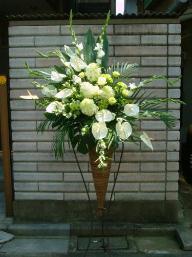 エリ花 工房 スタンド花1段 ホワイト系 エリ花 工房 スタンド花1段 ホワイト系