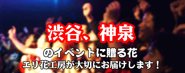 渋谷駅、神泉駅周辺のイベントに贈る花エリ花工房がお届けします！